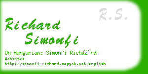 richard simonfi business card